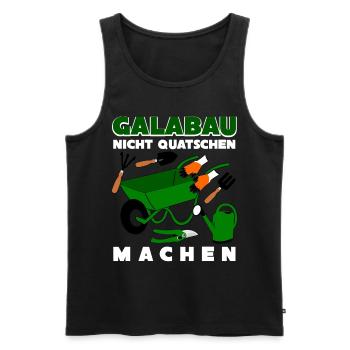 Galabau Gartenbau Werkzeug Galabauer - Männer Premium Bio Tank Top - Schwarz - Vorne - Michal (187cm)