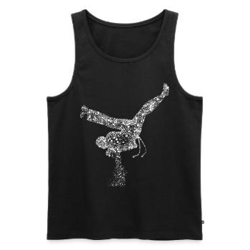 Capoeira Breakdance Breakdancer - Men's Premium Organic Tank Top - black - Front - AI Model Male 178 light (178cm)