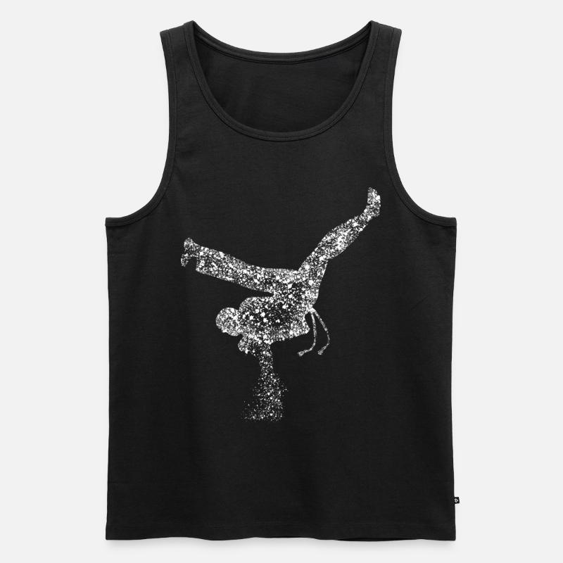 Capoeira Breakdance Breakdancer - Männer Premium Bio Tank Top - Schwarz