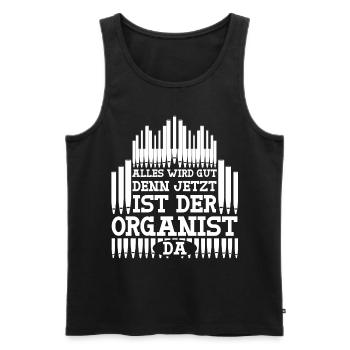 Orgel Organist Orgelspieler - Männer Premium Bio Tank Top - Schwarz - Vorne - Michal (187cm)