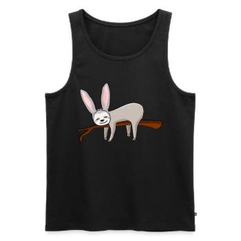 Easter Rabbit Sloth Rabbit Easter - Men's Premium Organic Tank Top - black - Front - AI Model Male 178 light (178cm)