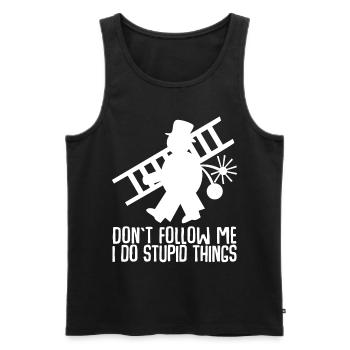 Chimney Sweep Joke Chimney Sweep - Men's Premium Organic Tank Top - black - Front - AI Model Male 178 light (178cm)