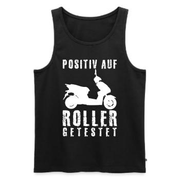 Mofa Mopet Motorroller Mofafahrer Moped - Männer Premium Bio Tank Top - Schwarz - Vorne - Michal (187cm)