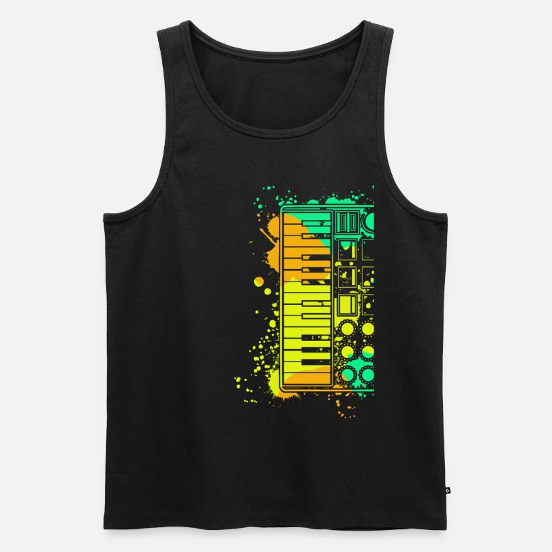 Synthesizer Synth Synthesizers - Männer Premium Bio Tank Top - Schwarz