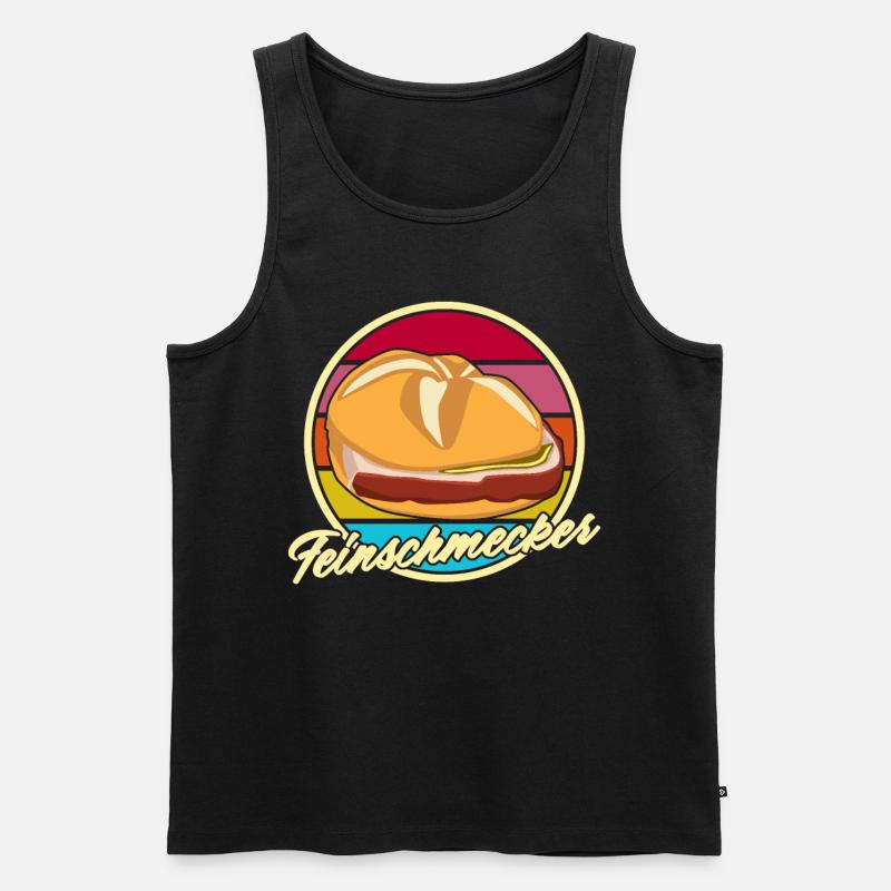 Leberkäse Feinschmecker Leberkas - Männer Premium Bio Tank Top - Schwarz