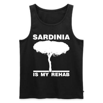 Sardegna Sardinia Island Tree Sardinia - Men's Premium Organic Tank Top - black - Front - AI Model Male 178 light (178cm)