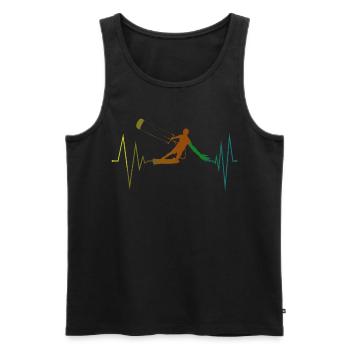 Kiteboarding EKG Kitesurfer Kitesurfen - Männer Premium Bio Tank Top - Schwarz - Vorne - Michal (187cm)