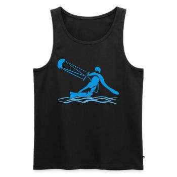Kiteboarding Kitesurfen Kitesurfer - Männer Premium Bio Tank Top - Schwarz - Vorne - Michal (187cm)