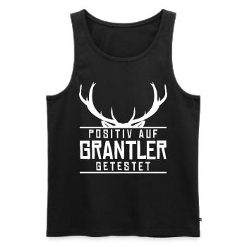 Grantler Granteln Grantln - Men's Premium Organic Tank Top - black - Front - AI Model Male 178 light (178cm)