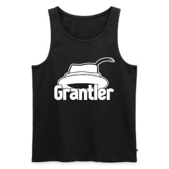 Grantler Opa Hut Grantln Granteln - Männer Premium Bio Tank Top - Schwarz - Vorne - Michal (187cm)
