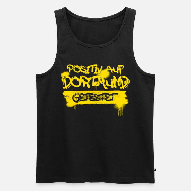Dortmund Spruch Dortmunder - Männer Premium Bio Tank Top - Schwarz