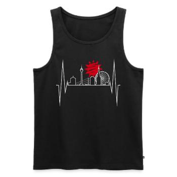 Düsseldorf ECG Düsseldorfer - Débardeur bio Premium Homme - noir - Devant - Michal (187cm)