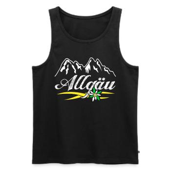 Alpes de l’Allgäu Edelweiss Allgäuer - Débardeur bio Premium Homme - noir - Devant - Michal (187cm)