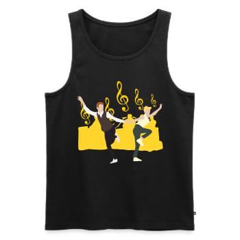 Boogie Woogie Tänzer Spaß Swing - Männer Premium Bio Tank Top - Schwarz - Vorne - AI Model Male 178 light (178cm)