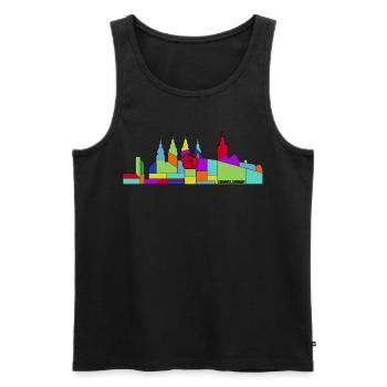 Chemnitz Sachsen Retro Chemnitzer - Men's Premium Organic Tank Top - black - Front - AI Model Male 178 light (178cm)
