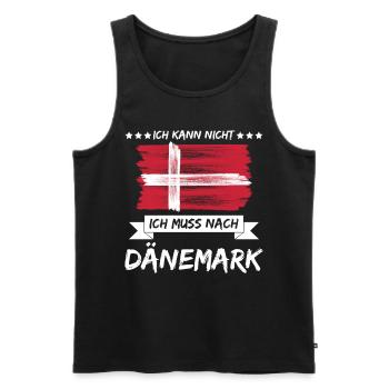 Denmark Ich muss nach Dänemark - Männer Premium Bio Tank Top - Schwarz - Vorne - Michal (187cm)