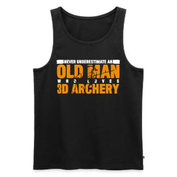 Tir à l’arc 3D Old Man Tir à l’arc - Débardeur bio Premium Homme - noir - Devant - Michal (187cm)
