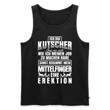 Kutsche Pferdekutsche Witz Kutscher - Männer Premium Bio Tank Top - Schwarz - Vorne - AI Model Male 178 light (178cm)