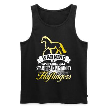 Haflinger saying joke Haflinger - Men's Premium Organic Tank Top - black - Front - AI Model Male 178 light (178cm)