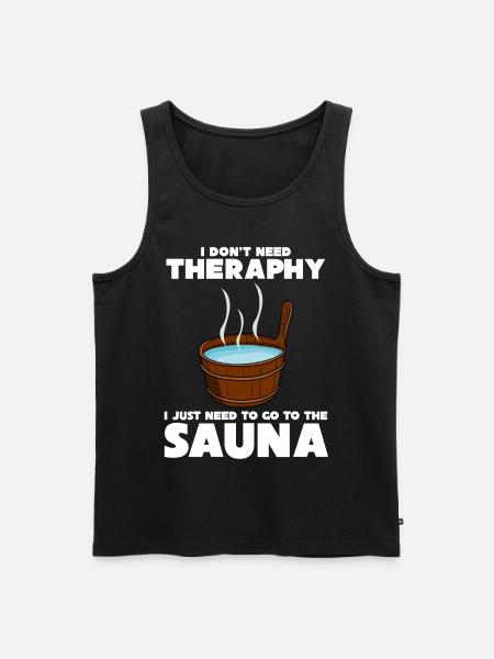 Sauna Sauna Saunist Saying Sauna - Men's Premium Organic Tank Top - black