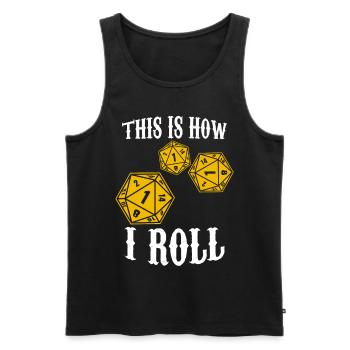 Tabletop Game Master D20 Rollenspiel - Männer Premium Bio Tank Top - Schwarz - Vorne - AI Model Male 178 light (178cm)