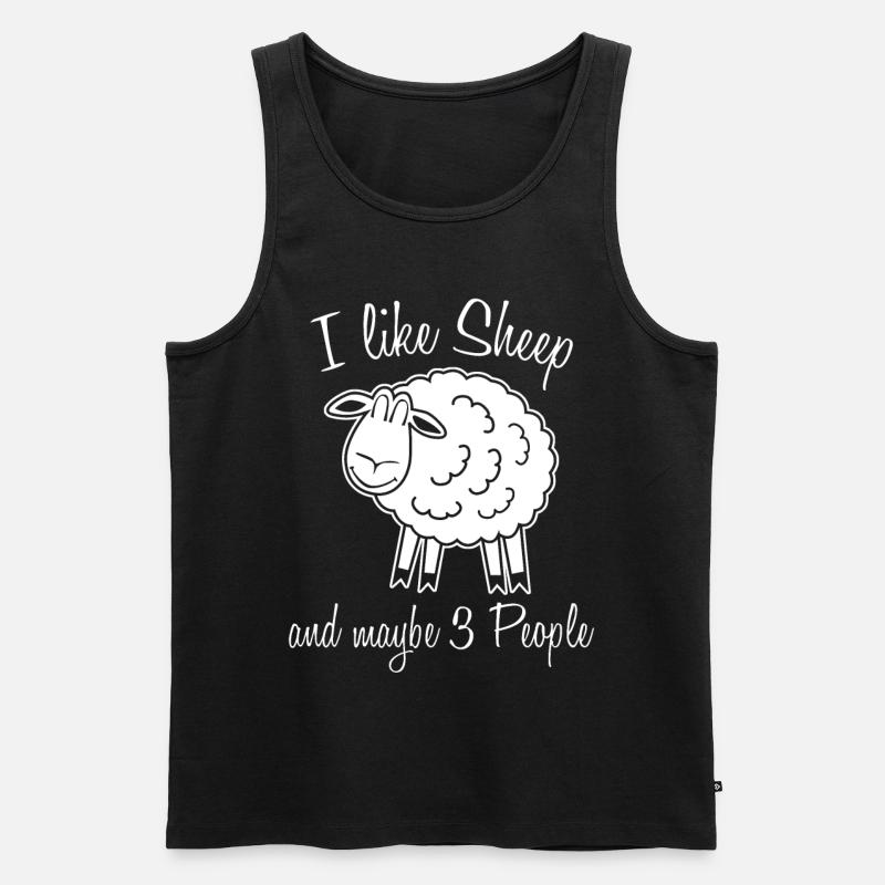 Schäfchen Schafe Schaf - Männer Premium Bio Tank Top - Schwarz