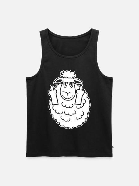 Sheep Sheep Middle Finger Sheep - Men's Premium Organic Tank Top - black