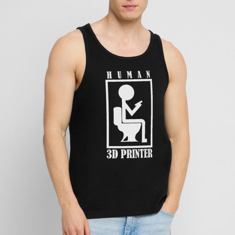 3D-Drucker 3D-Printer Klo 3D Drucker Männer Premium Bio Tank Top