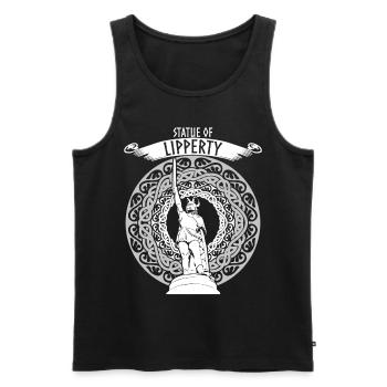 Hermannsdenkmal Statue of Lipperty Lippe - Männer Premium Bio Tank Top - Schwarz - Vorne - AI Model Male 178 light (178cm)
