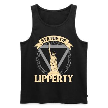 Hermannsdenkmal Statue of Lipperty - Männer Premium Bio Tank Top - Schwarz - Vorne - AI Model Male 178 light (178cm)