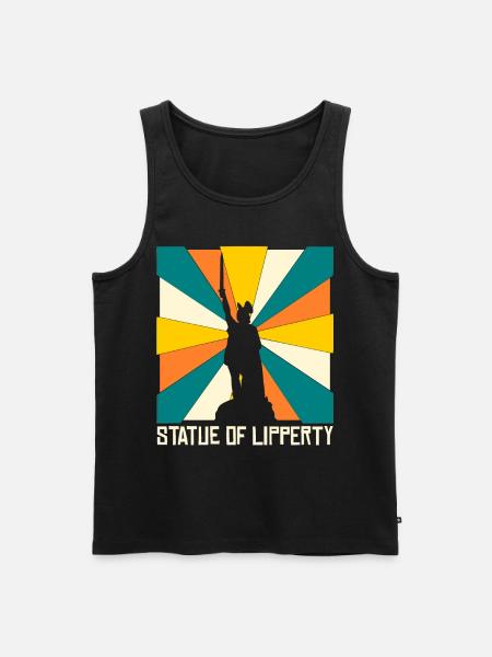 Hermann Monument Retro Detmold Lippe - Men's Premium Organic Tank Top - black