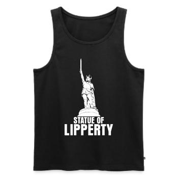 Hermannsdenkmal Witz Detmold Lippe - Männer Premium Bio Tank Top - Schwarz - Vorne - AI Model Male 178 light (178cm)