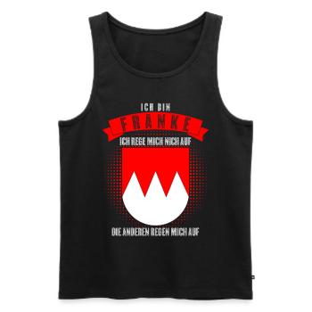 Franken Frankenland Witz Franke - Männer Premium Bio Tank Top - Schwarz - Vorne - AI Model Male 178 light (178cm)