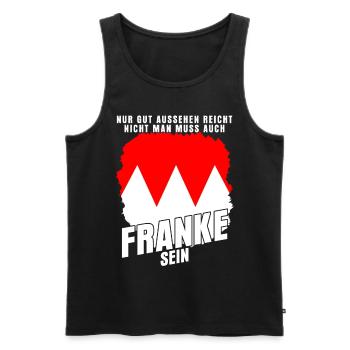 Franken Frankenland Fränkisch Franke - Männer Premium Bio Tank Top - Schwarz - Vorne - AI Model Male 178 light (178cm)