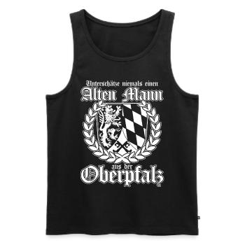 Oberpfalz Alter Mann Oberpfälzer - Männer Premium Bio Tank Top - Schwarz - Vorne - Michal (187cm)