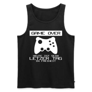 Junggesellenabschied Gamer Junggeselle - Männer Premium Bio Tank Top - Schwarz - Vorne - Michal (187cm)