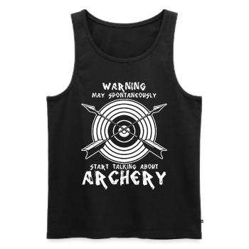 3D Archery Bow Archer Longbow - Men's Premium Organic Tank Top - black - Front - Michal (187cm)