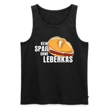 Leberkäse Fleischkas Spaß mit Leberkas - Männer Premium Bio Tank Top - Schwarz - Vorne - AI Model Male 178 light (178cm)