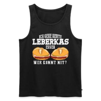 Leberkäse Fleischkas essen Leberkas - Männer Premium Bio Tank Top - Schwarz - Vorne - AI Model Male 178 light (178cm)