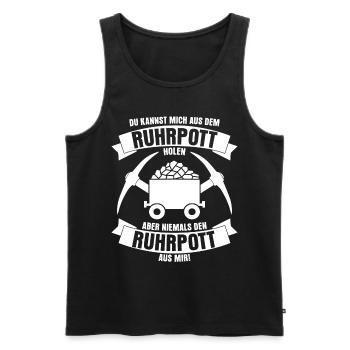 Ruhrgebiet Spruch Ruhrpott - Männer Premium Bio Tank Top - Schwarz - Vorne - Michal (187cm)