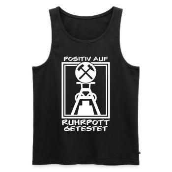 Ruhrgebiet Kohle Zeche Ruhrpott - Männer Premium Bio Tank Top - Schwarz - Vorne - Michal (187cm)