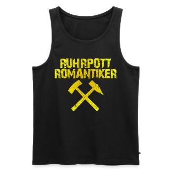 Ruhrpott Romantiker Ruhrgebiet - Männer Premium Bio Tank Top - Schwarz - Vorne - Michal (187cm)