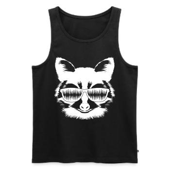 Synthétiseur Raccoon Synthétiseurs modulaires - Débardeur bio Premium Homme - noir - Devant - Michal (187cm)