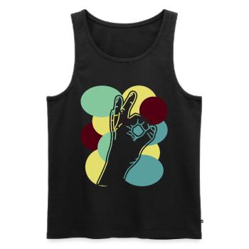 Looked in Retro Looked in - Men's Premium Organic Tank Top - black - Front - AI Model Male 178 light (178cm)