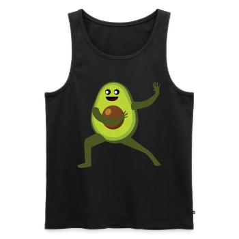 Qigong Qi Gong Avocado Chigong - Männer Premium Bio Tank Top - Schwarz - Vorne - AI Model Male 178 light (178cm)