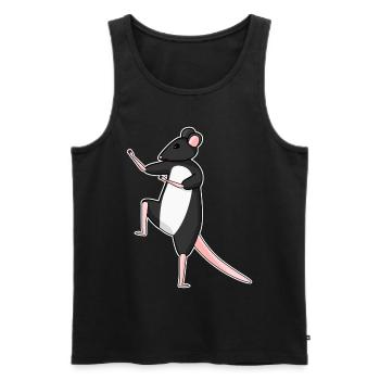 Qigong Qi Gong Maus Chigong - Männer Premium Bio Tank Top - Schwarz - Vorne - AI Model Male 178 light (178cm)