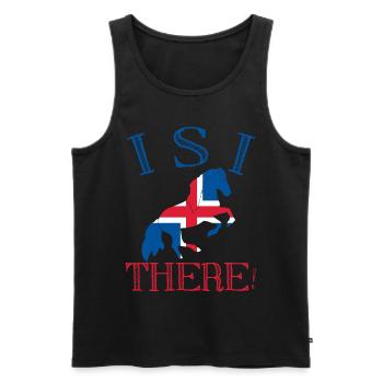 Islandpferd Islandpferde Isländer - Männer Premium Bio Tank Top - Schwarz - Vorne - AI Model Male 178 light (178cm)