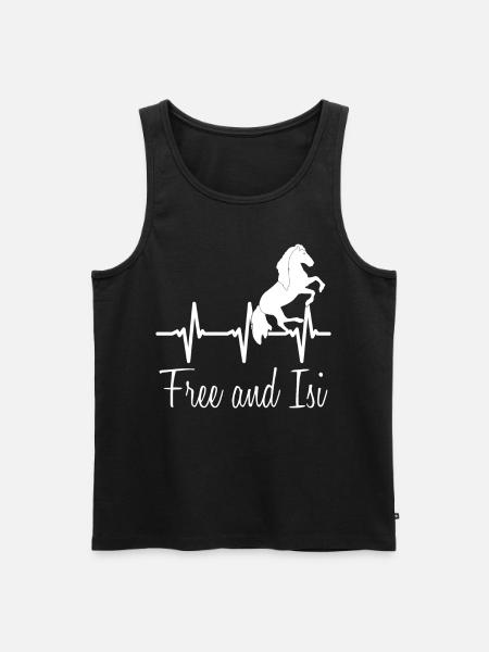 Islandpferd Pferd Isländer Islandpferde - Männer Premium Bio Tank Top - Schwarz