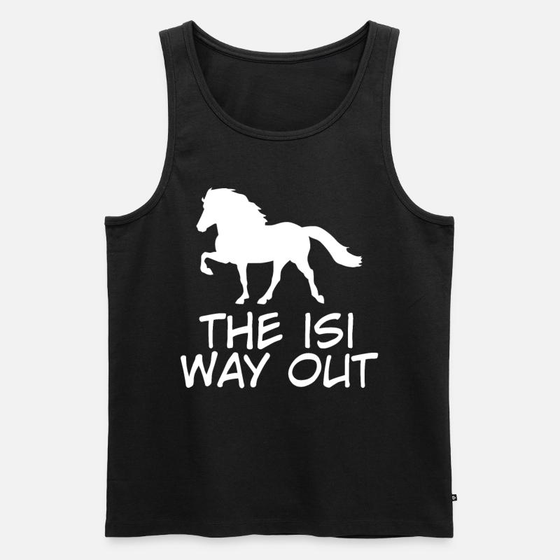 Islandpferd Islandpferde Pferd Isländer - Männer Premium Bio Tank Top - Schwarz