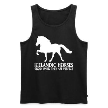 Islandpferd Perfektes Pferd Islandpferde - Männer Premium Bio Tank Top - Schwarz - Vorne - Michal (187cm)